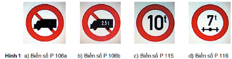 Các loại biển báo cấm xe tải