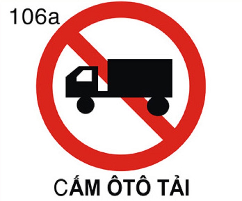 biển cấm xe tải 106a