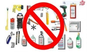 Danh mục các mặt hàng cấm vận chuyển bằng đường hàng không