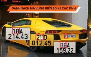 mã vùng biển số xe